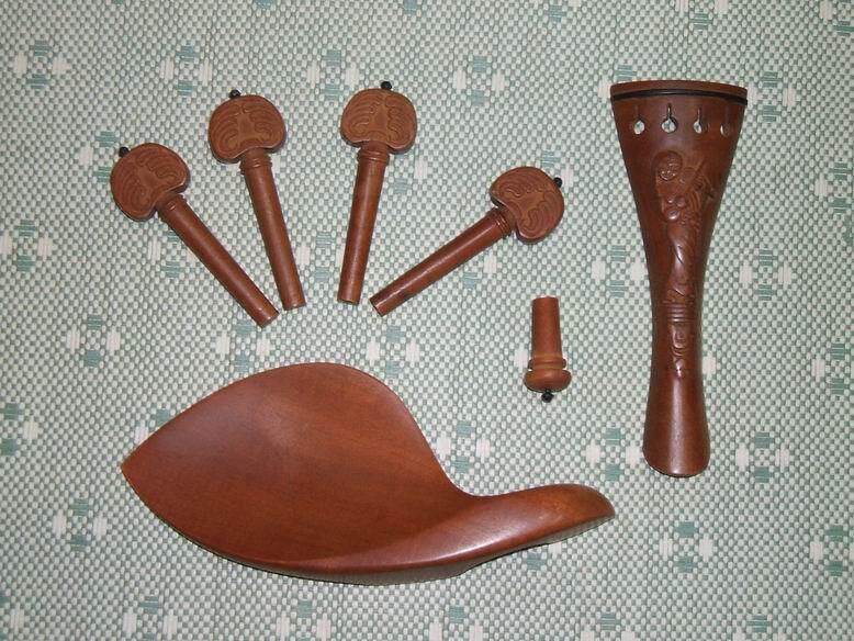 High-grade jujube wood carved violin accessories (4 4)