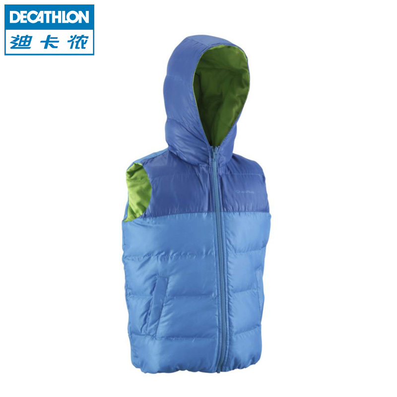 迪卡侬 户外中空棉马甲背心 儿童青少年 保暖防泼水 QUECHUA