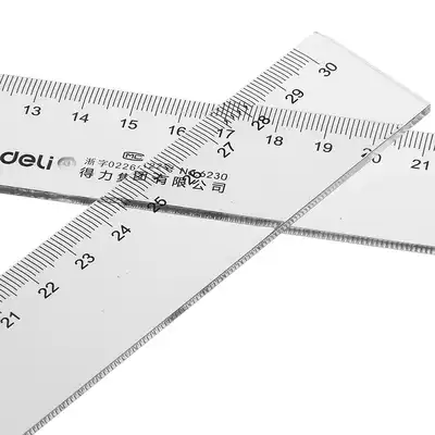 Del 20 30 40 50 60CM cm plastic ruler transparent stationery ruler