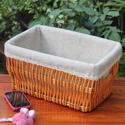 Rattan and wicker small frame daily miscellaneous storage basket storage and organization basket desktop snack storage box free shipping