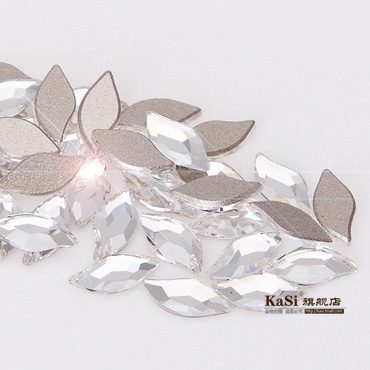 KaSi树叶形水钻美甲店常用钻指甲手机钻规格:8mm*4mm10颗装