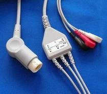 Premium all-electric cardio 3 lead wire compatible with HP Philips Interface 12 Needle monitor accessories