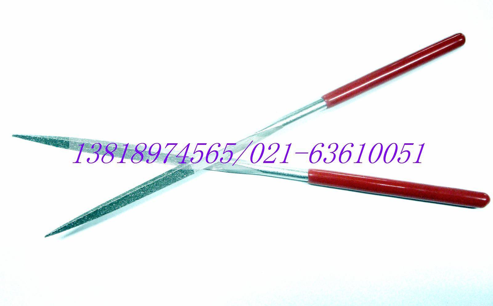 Sand-plated diamond filing knife triangular type filing knife 5x180mm