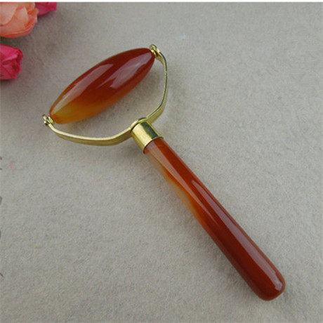 Lean face tool natural agate jade roller massager facial beauty slim face to crewter special price