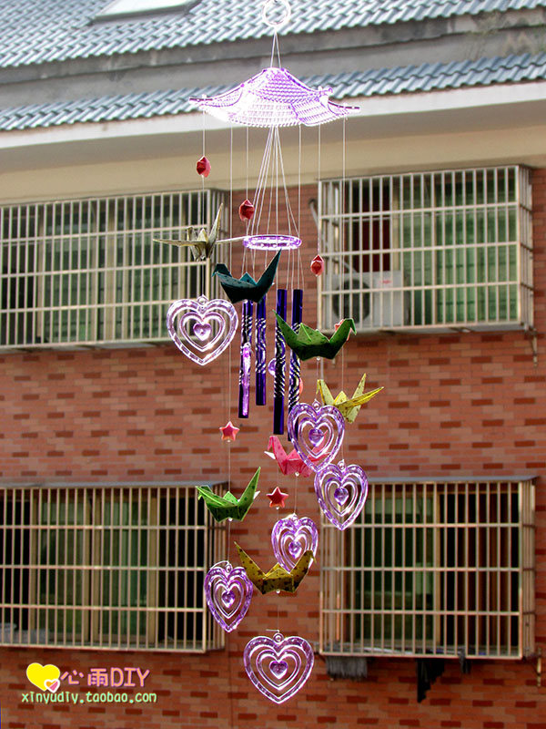 DIY handmade windbell material bag pavilion windbell tube sound Yuen Dormitory room decorated early childhood classroom work