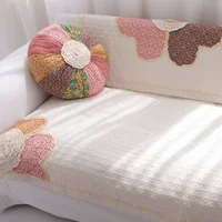 Four Seasons bông sofa đệm tối giản hiện đại bìa bông vải bọc nệm khăn phong cách châu Âu mat cửa sổ vịnh vải vườn đệm - Ghế đệm / đệm Sofa nệm lót ghế