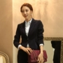 2018 mới dài tay nhỏ trang trí cơ thể tây đã mỏng mùa xuân và mùa thu áo khoác nữ phù hợp với đồng phục đầm cỡ lớn chuyên nghiệp măng tô nữ