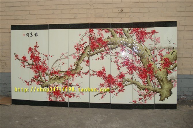 (Hongtai Lacquered Ware) Shanxi lacquerware hanging decoration wall decoration screen Daily Plum Blossom All Season Safety Picture Gifts