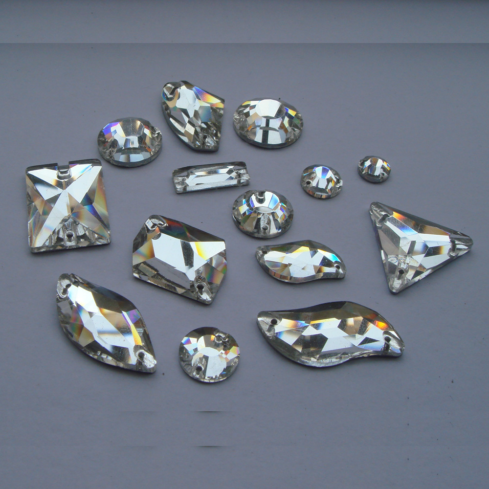 diy flat bottom hand sewn with glass Alien handsewn stone dress accessories Wedding Dress Dress with Dress Accessories