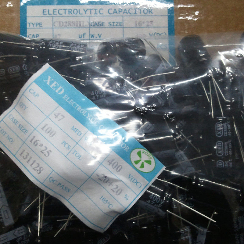 Original XED CD288HL 400V 47uF high frequency low resistance aluminum electrolytic capacitor 47uF 400V