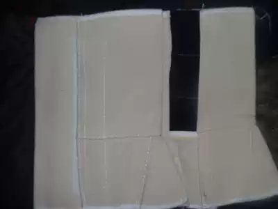 Electric welding foot guard cover anti-high temperature foot cover anti-cutting adhesive strip snap foot cover cotton thick canvas high quality