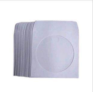White paper shell 100 small CD-rom paper bag 12CM hollow paper bag DVDCD transparent paper bag 80g CD-rom packaging