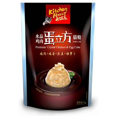 开饭乐水晶鸡肉蛋立方猫粮75g 罐头/湿粮包 猫咪湿粮包 猫零食