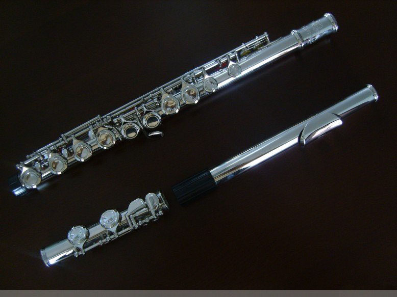 Golden Peppers Long Flute Instrument Beginner examination Examination General 16 holes closed hole E Key C tone silver plated long flute