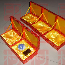  Seal brocade box Gift box Seal carving supplies Red brocade cloth(excluding stone seal)