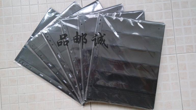 Square inch OPP High-end Loose-leaf Inner Page Nine Holes Philately page Book Page Black Double-sided Mailbook page 1-7 Line