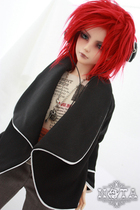 3 points Uncle SD17 BJD SD Ten thousand years of immortal black and white-stacked leisure jacket