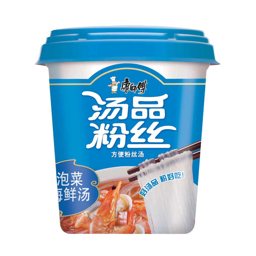 【天猫超市】康师傅  汤品粉丝泡菜海鲜汤方便粉丝38g桶 方便粉丝