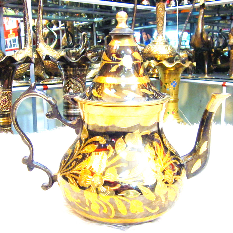 Indian Traditional Handicrafts Direct Marketing India Bronze Sculpture National Pot Indian Bronze Sculpture Cutlery Coffee Maker Craft Gift