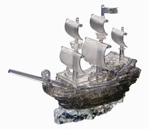 Spot Japan imported BEVERLY 3D crystal puzzle puzzle puzzle toy warship Black 98 pieces