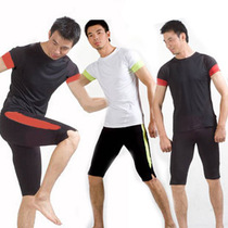 Mens fitness clothing mens gym sports clothes running clothes Mens Fitness clothes short speed dry clothes summer set