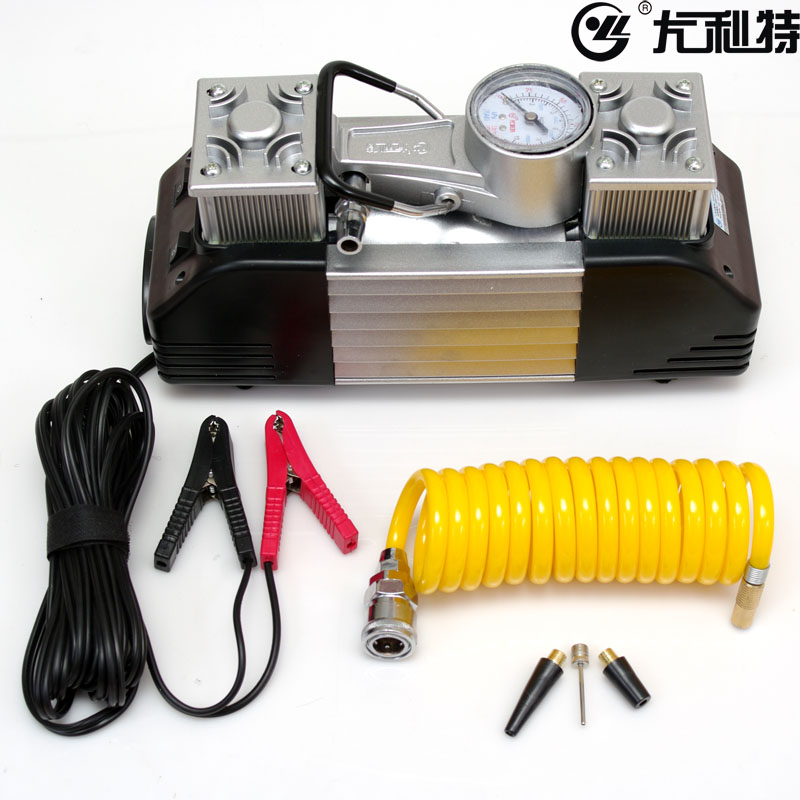 尤利特3500 车载充气泵 双缸高压电动12V 汽车用轮胎打气泵便携式