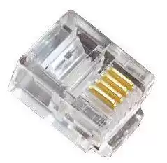 Super gold-plated phone Crystal Head 4 core Crystal Head 6P4C Crystal Head RJ11 Crystal Head 100 packs