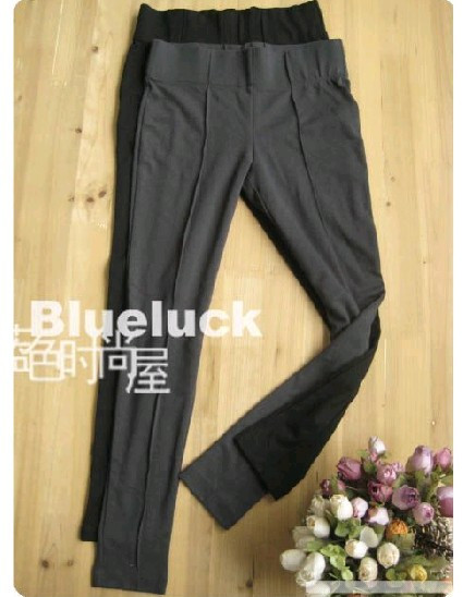 Turn ● Blue Fashion House ● European And European BC* G Pants Tubes Sewn Design Smoke Pipe Pants Pencil Pants Black