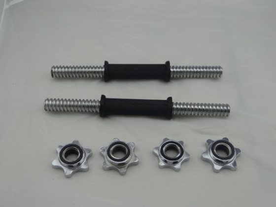 Rubber-Coated Dumbbell Bar, Electroplated Bar, Rubber-Coated Bar with Nut and Rubber Ring, Fitness Equipment, Dumbbell Accessories for Muscle Training