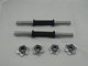 Rubber-Coated Dumbbell Bar, Electroplated Bar, Rubber-Coated Bar with Nut and Rubber Ring, Fitness Equipment, Dumbbell Accessories for Muscle Training