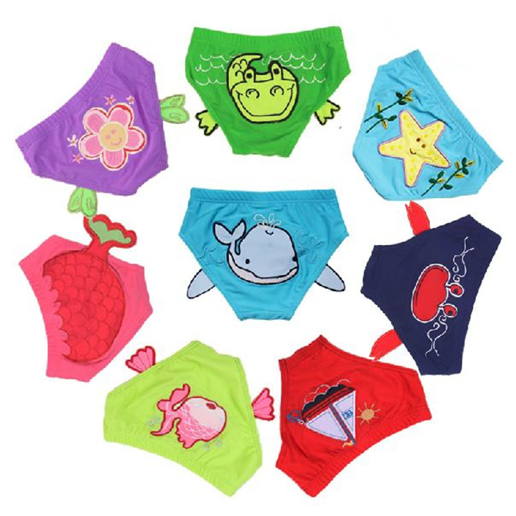 Children's swimsuit Boys and Girls Cartoon Swimsuits Mini Baby Child Embroidery Soft Comfort Swimsuits