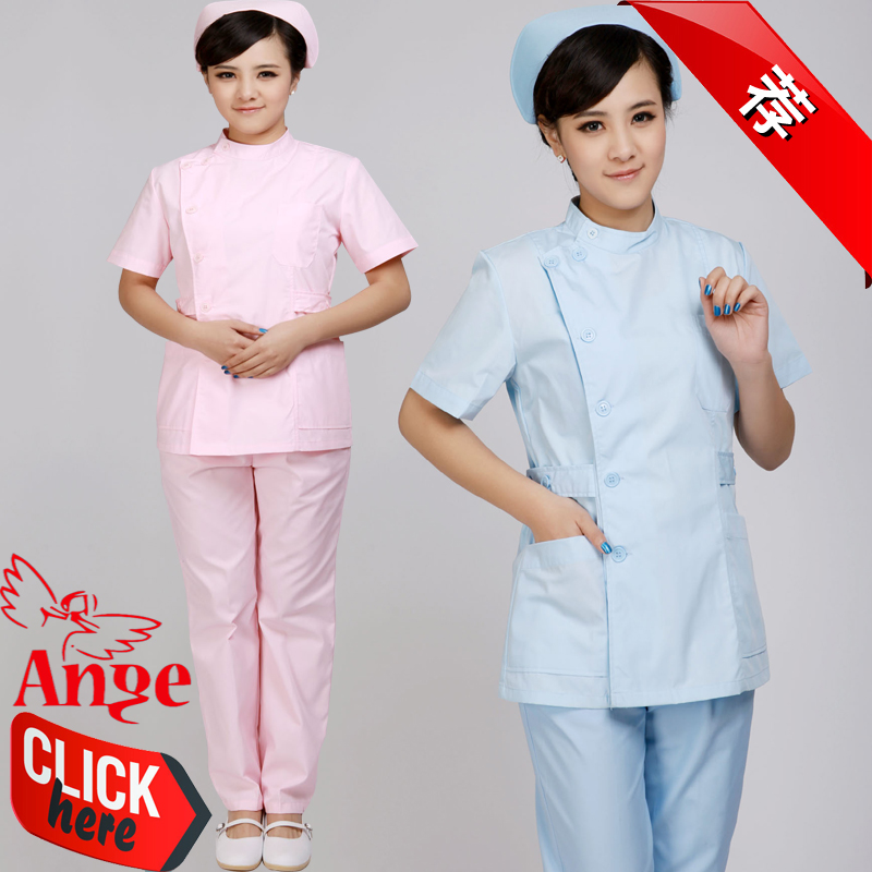 New Nurse Conserved Two-piece Style Suit Summer Dress Short Sleeve Drugstore Clothes Beauty Suit Oral Suit Doctor Clothing Guide