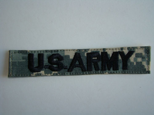 American Embroidery Badge ARMY Chest Bar Combat Training Uniform With Magic Sticker