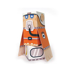 Premium Specialty Paper Small Case Astronaut Guy DIY 3D Hand Folding Paper Model Toys