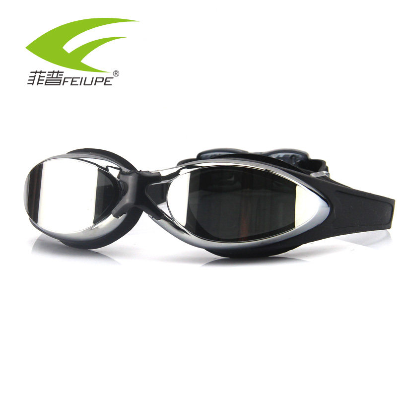 Large frame electroplating swimming glasses waterproof and fog-proof high-definition swimming glasses male and female swimming glasses silicone swimming goggles