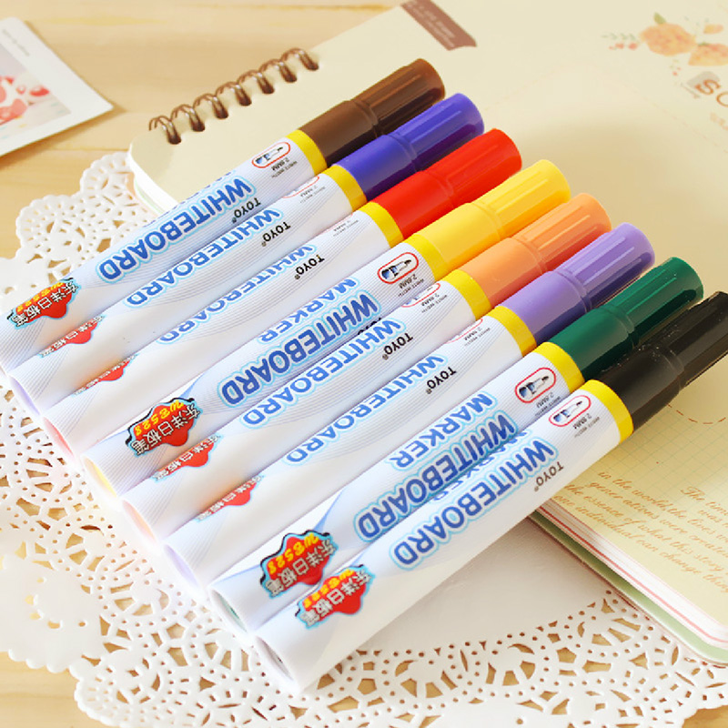 Dongyang Whiteboard Pen 8 color whiteboard brush brush brush pen for meeting color brush brush