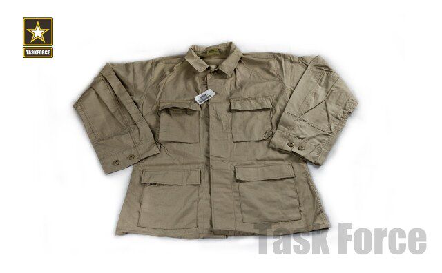 New American original khaki sand BDU combat uniform top scratch-resistant cloth outdoor combat tactical jacket