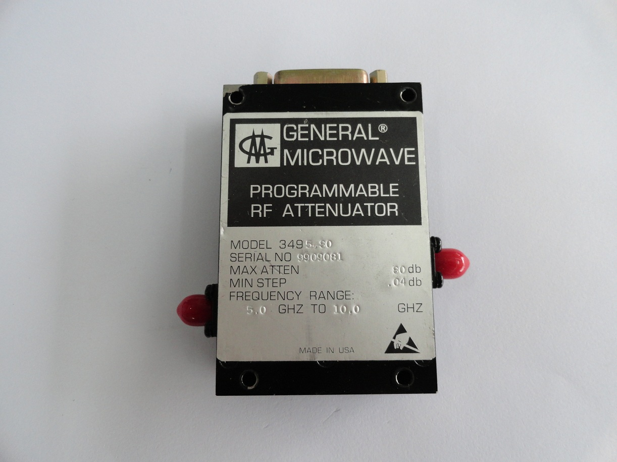 Program-controlled stepping attenuator GENERAL MICROWAVE 3495-80 80dB 5-10GHz SMA