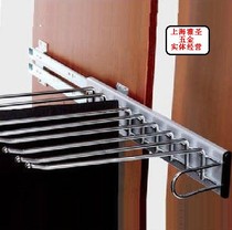 Cloakroom wardrobe telescopic push-pull pants frame side suit rack overall wardrobe accessories push-pull pants rack left and right