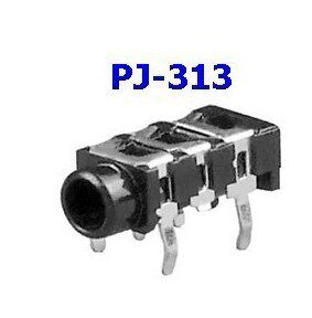 PJ313 3 5 Double channel headphone socket