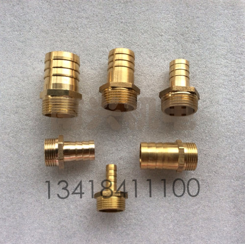 Thick Copper Joint External Tooth Gas Nozzle Copper Gas Nozzle Leather Pipe Joint Copper Pagoda Mouth Size Complete 6 Points 1 Inch
