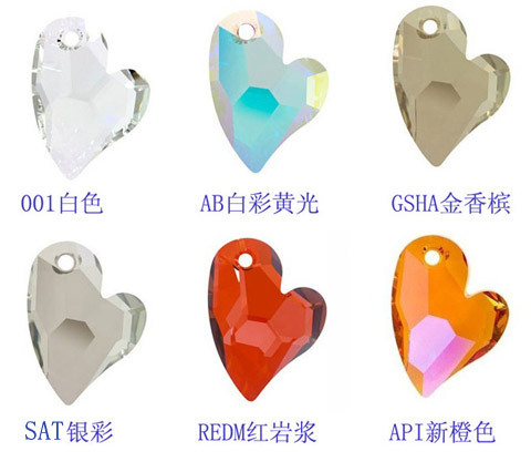 Original Imported Swarovski Austrian Crystal 6261 Deep Love Heart-Shaped 36mm Pendant Bracelet DIY Jewelry Accessories