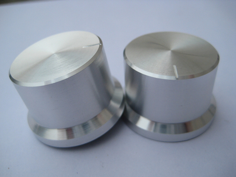 Amplifier knob Volume knob Potentiometer knob Aluminum alloy knob 26X18 silver hat type with scale