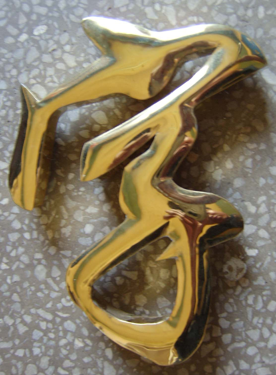 Titanium alloy word flat solid character stainless steel word sand steel word mirror steel word PVC word plastic suction character