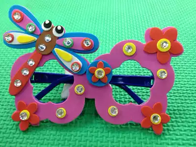 EVA glasses cartoon animal decoration DIY handmade puzzle personality material 3D three-dimensional children's Meilao class
