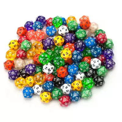 20-face number color dice dice numbers 1-20 children's arithmetic practice fun game multicolor