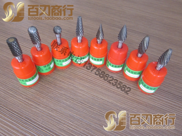 Sharp Tungsten Steel Cemented Carbide Rotary Filing Electric Grinding Mill Accessories Tungsten Steel Grinding Head Milling Cutter 6 * 8mm Twill