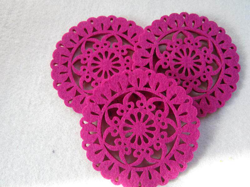 Special treatment creative non-woven felt thickened tea coaster absorbent fabric coaster non-slip insulation pad