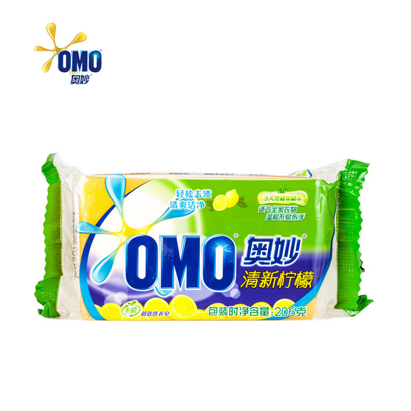 奥妙超效清新柠檬洗衣皂206g     12块全国包邮