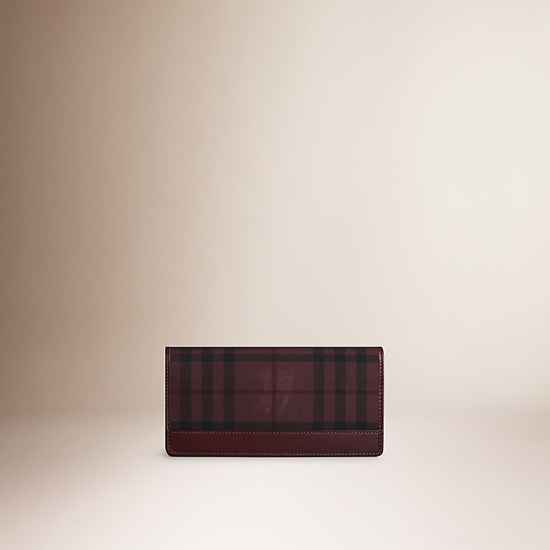 BURBERRY/博柏利套染 Horseferry 格纹长款钱夹 39949051